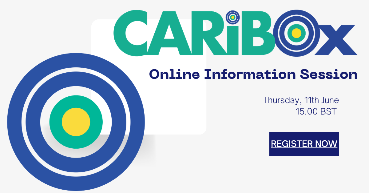 CaribOx Information Session advert showing date and time