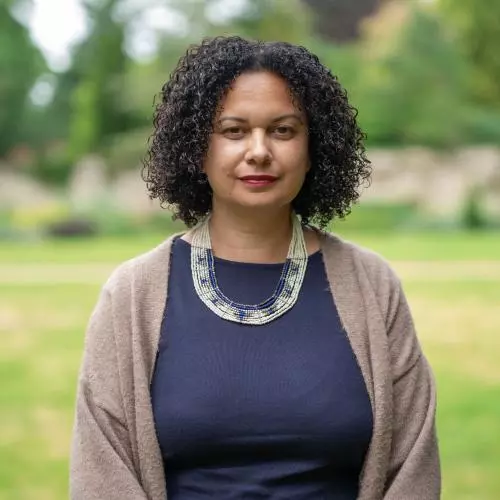 Dr Tara Inniss in Trinity College garden
